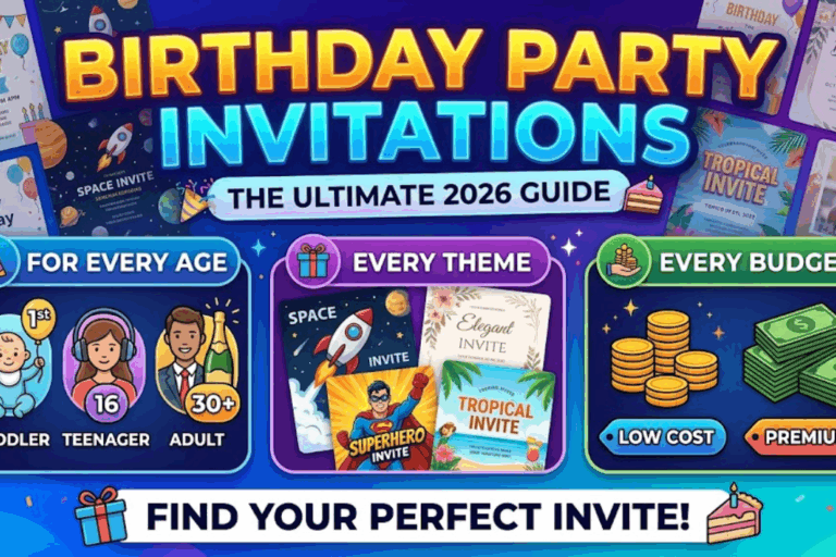 Birthday Party Invitations: The Complete 2026 Guide to Wording, Design & Digital Delivery