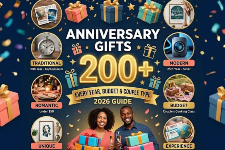 Anniversary Gifts: 200+ Best Ideas for Every Year, Budget & Couple Type (2026 Guide)