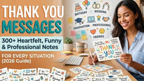 Thank You Messages: 300+ Heartfelt, Funny & Professional Notes for Every Situation (2026)