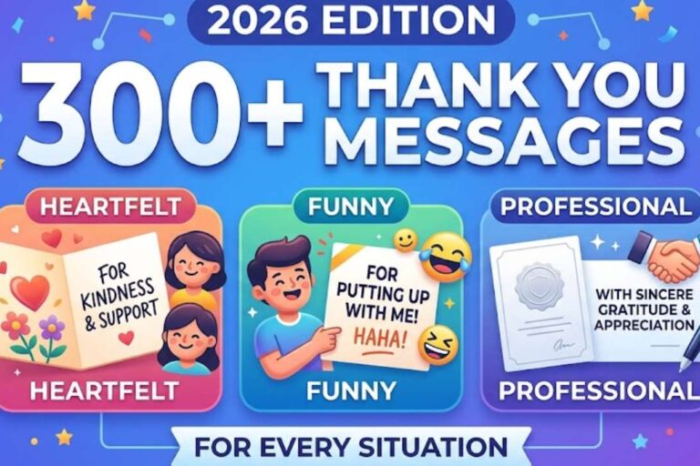 Thank You Messages: 300+ Heartfelt, Funny & Professional Notes for Every Situation (2026)