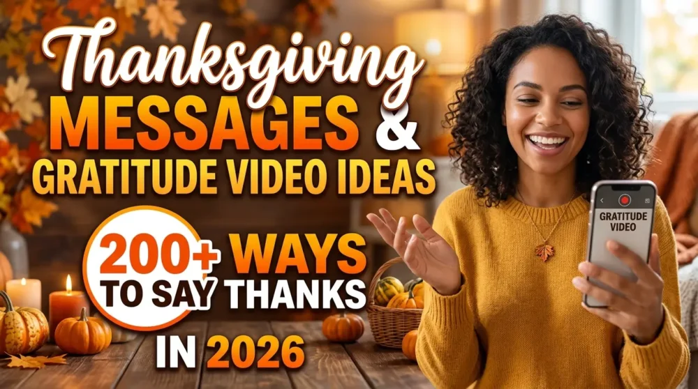 Thanksgiving Messages & Gratitude Video Ideas: 200+ Ways to Say Thanks in 2026